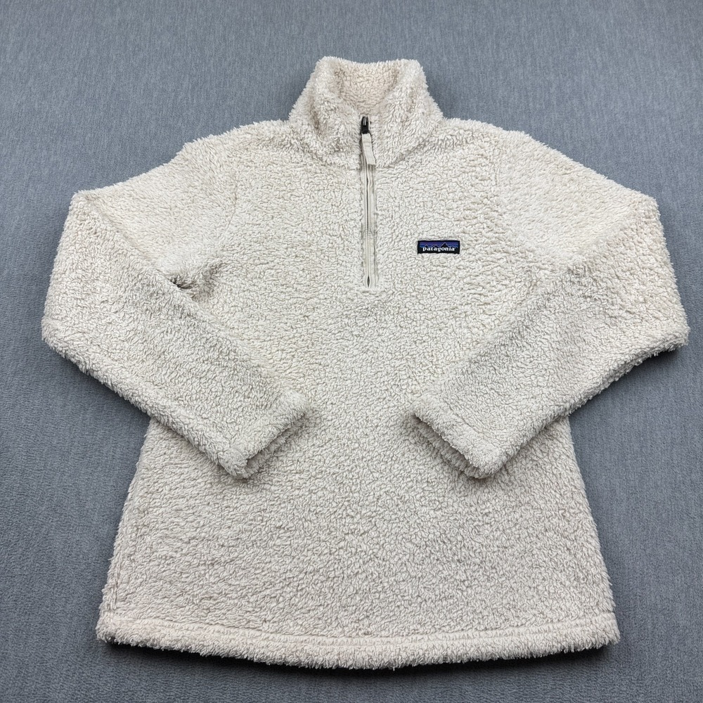 Patagonia Pullover Womens XS Ivory Los Gatos 1/4 Zip Fleece Sherpa Outdoor 25235